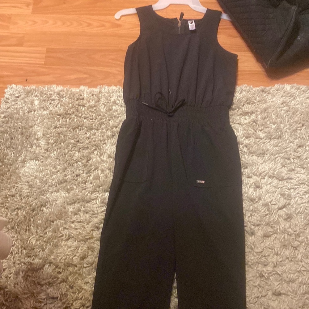 Girls Black Jumpsuit With Pockets
